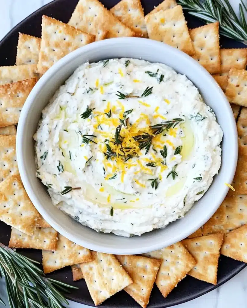 Whipped Feta Spread with Lemon, Garlic and Rosemary Recipe