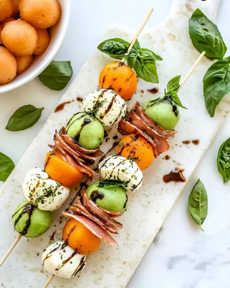 Prosciutto Melon Skewers Recipe