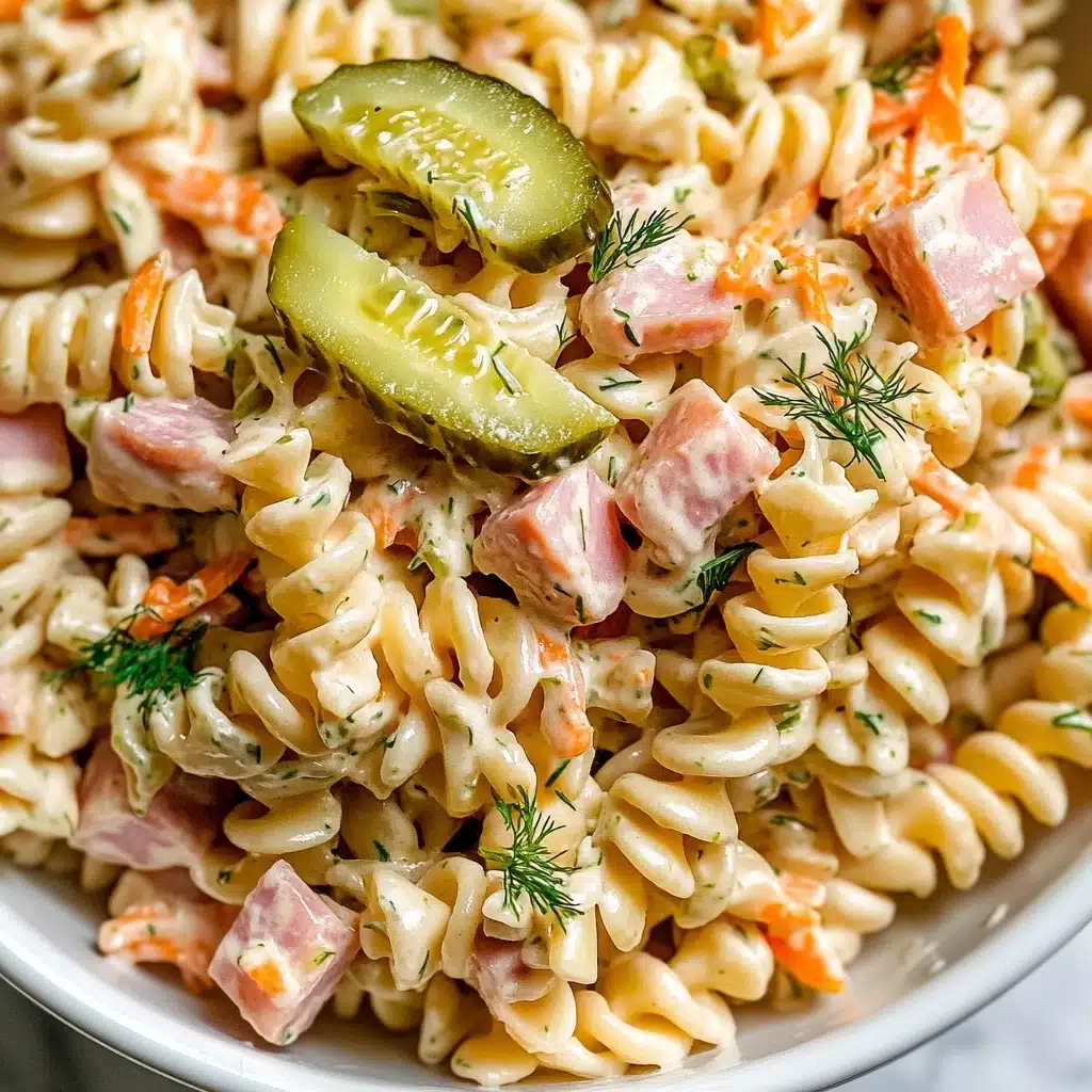 Creamy Dill Pickle Pasta Salad Recipe - Recipe Image
