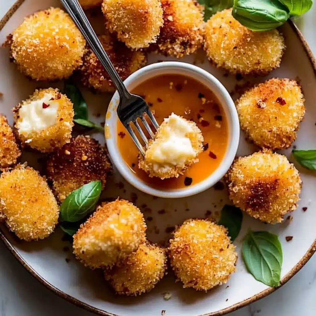 Oven Fried Halloumi Bites with Hot Honey Recipe - Recipe Image