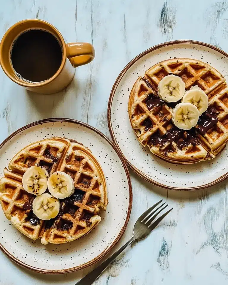 Banana Chocolate Chip Protein Waffles Recipe