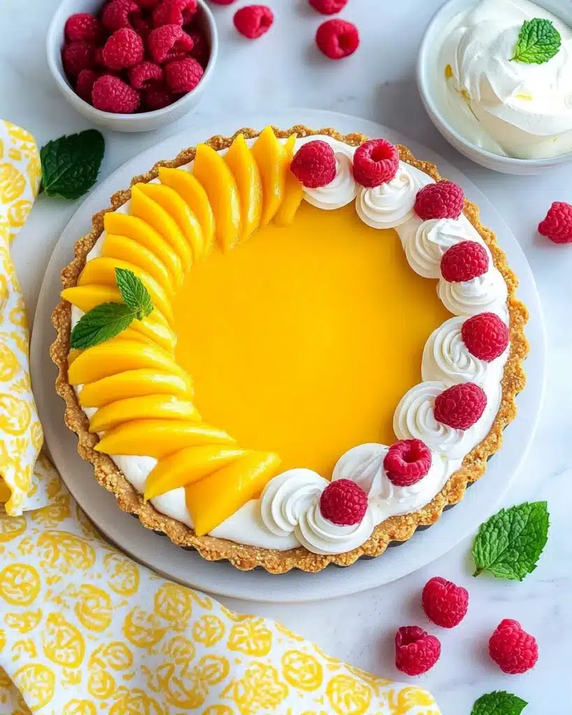Mango Curd Tart with a Coconut Crust Recipe