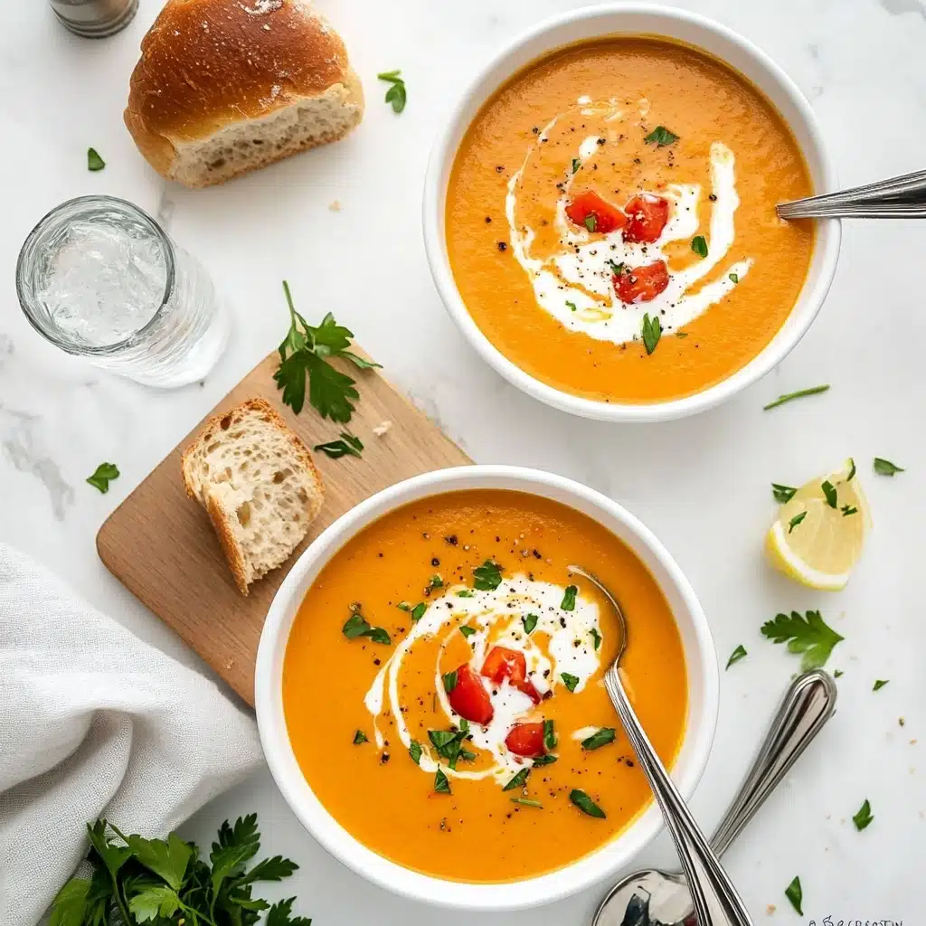 Roasted Red Pepper Gouda Soup Recipe - Recipe Image