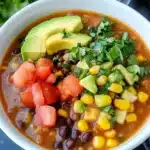 Black Bean Lentil Taco Soup Recipe