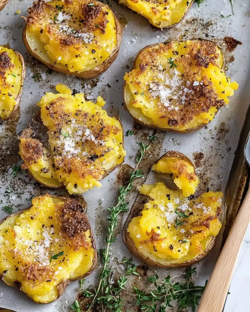 Crispy Parmesan Smashed Potatoes Recipe