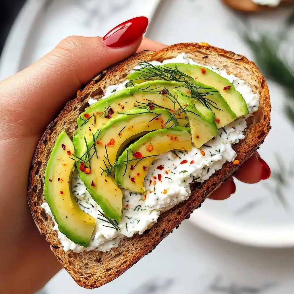 5-Minute Protein-Packed Cottage Cheese Avocado Toast Recipe - Recipe Image