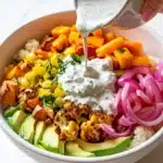 Buffalo Cauliflower Salad with Healthy Ranch Dressing Recipe