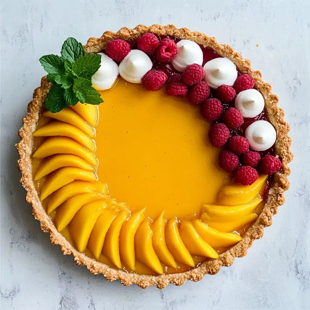 Mango Curd Tart with a Coconut Crust Recipe - Recipe Image