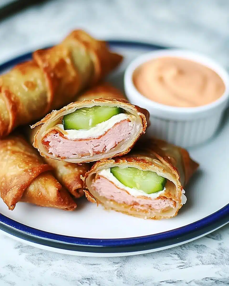 Ham And Pickle Roll Up Egg Rolls Recipe
