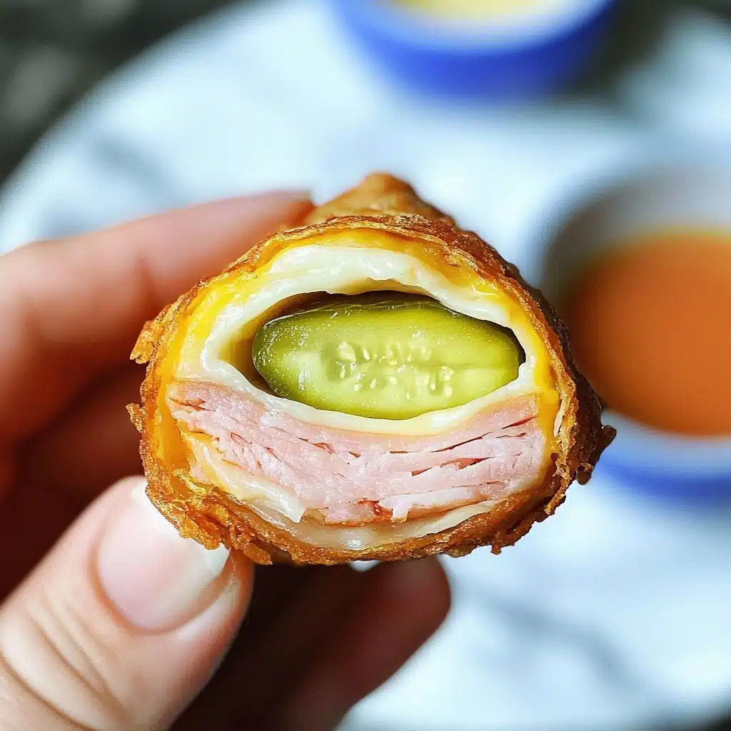 Ham And Pickle Roll Up Egg Rolls Recipe - Recipe Image