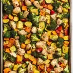 Sheet Pan Chicken and Rainbow Vegetables Recipe