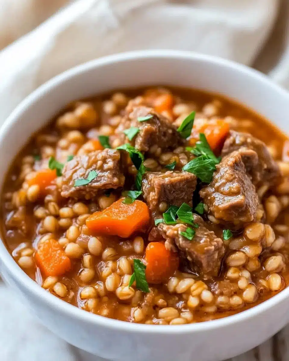 Hearty Beef Barley Soup Recipe