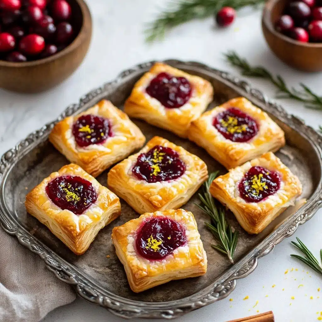 Cranberry Brie Puff Pastry Bites Recipe - Recipe Image