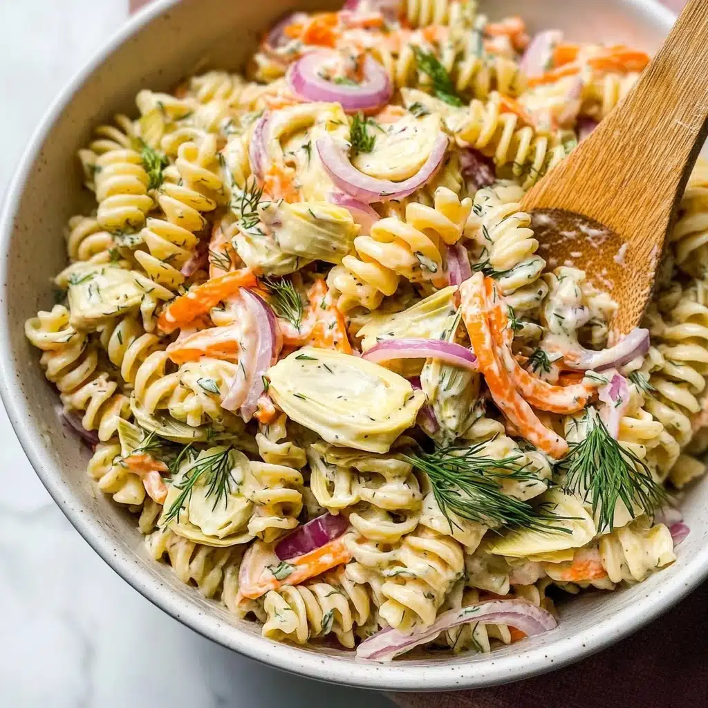 Creamy Dill Pickle Pasta Salad Recipe - Recipe Image