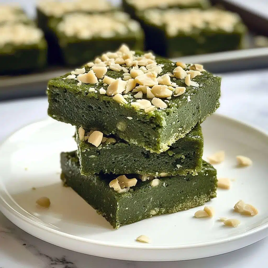 Matcha White Chocolate Brownies Recipe - Recipe Image