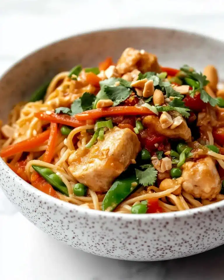 Healthy Slow Cooker Thai Peanut Chicken Recipe