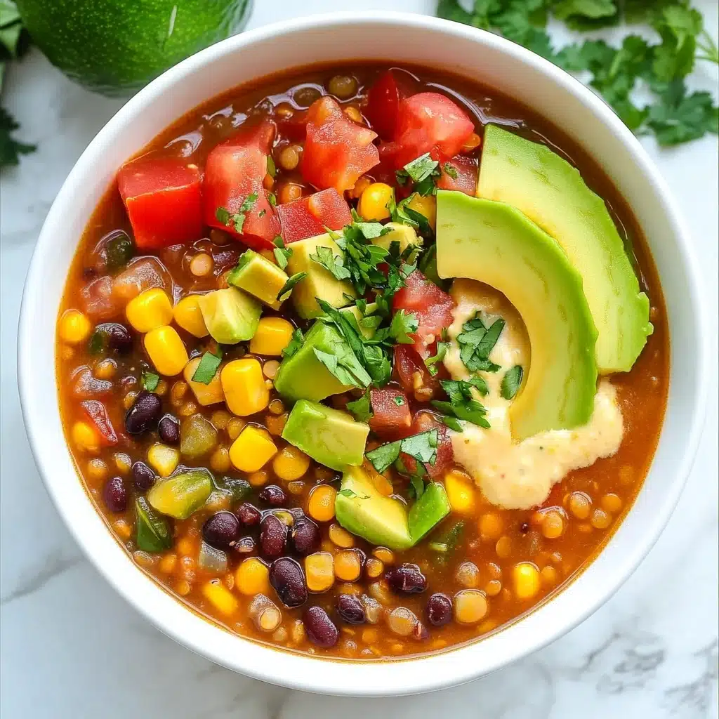 Black Bean Lentil Taco Soup Recipe - Recipe Image