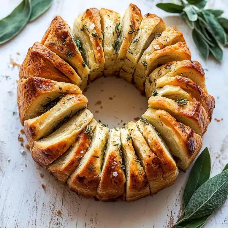 Pull-Apart Garlic Butter Bread Wreath Recipe
