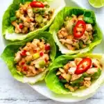 Thai Peanut Chicken Lettuce Wraps Recipe