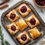Cranberry Brie Puff Pastry Bites Recipe