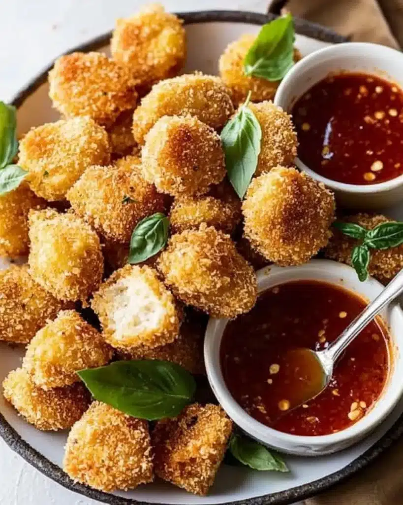 Oven Fried Halloumi Bites with Hot Honey Recipe
