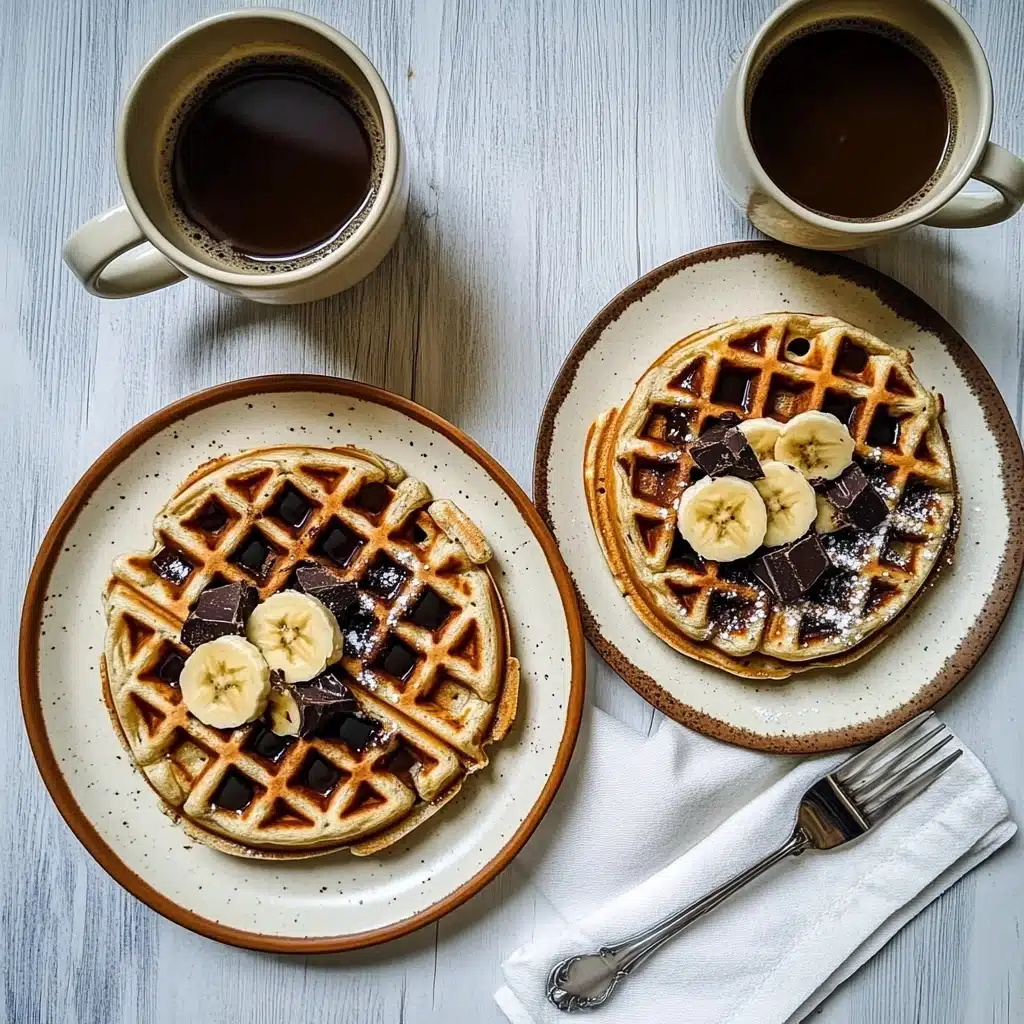 Banana Chocolate Chip Protein Waffles Recipe - Recipe Image