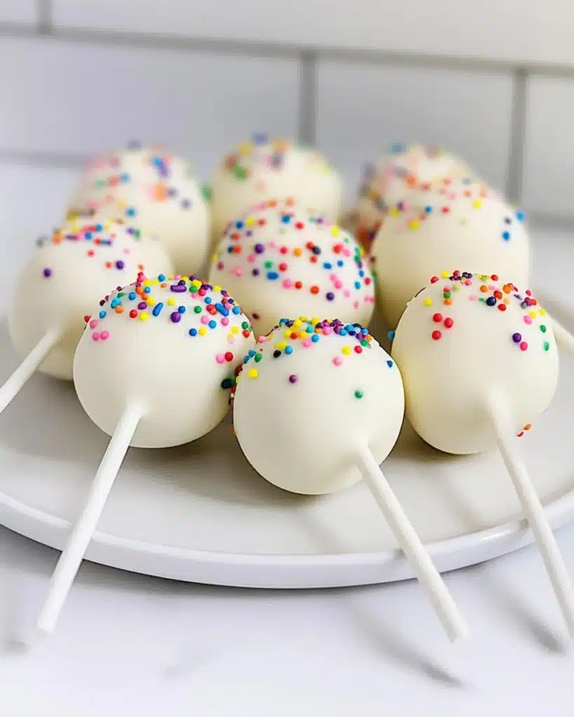 3 Ingredient Funfetti Cake Pops Recipe
