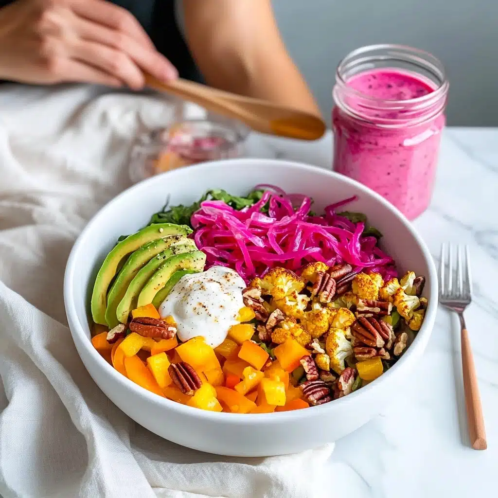 Buffalo Cauliflower Salad with Healthy Ranch Dressing Recipe - Recipe Image
