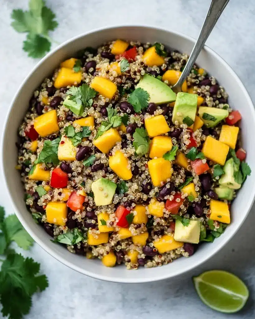 Fiesta Mango Black Bean Quinoa Salad Recipe