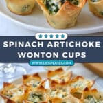 Spinach-Artichoke Dip Wonton Cups Recipe
