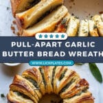 Pull-Apart Garlic Butter Bread Wreath Recipe