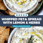 Whipped Feta Spread with Lemon, Garlic and Rosemary Recipe