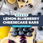 Lemon Blueberry Cheesecake Bars Recipe