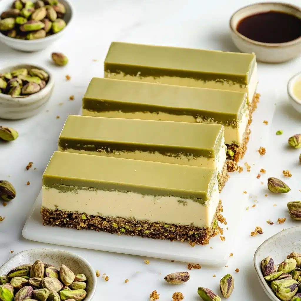 No Bake Vegan Dubai Cheesecake Bars Recipe - Recipe Image