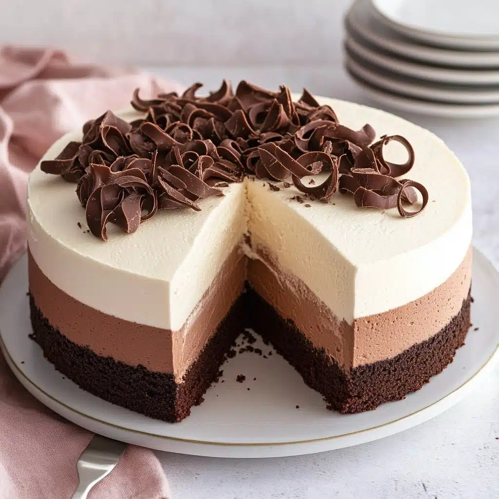 Triple Chocolate Mousse Cake Recipe - Recipe Image