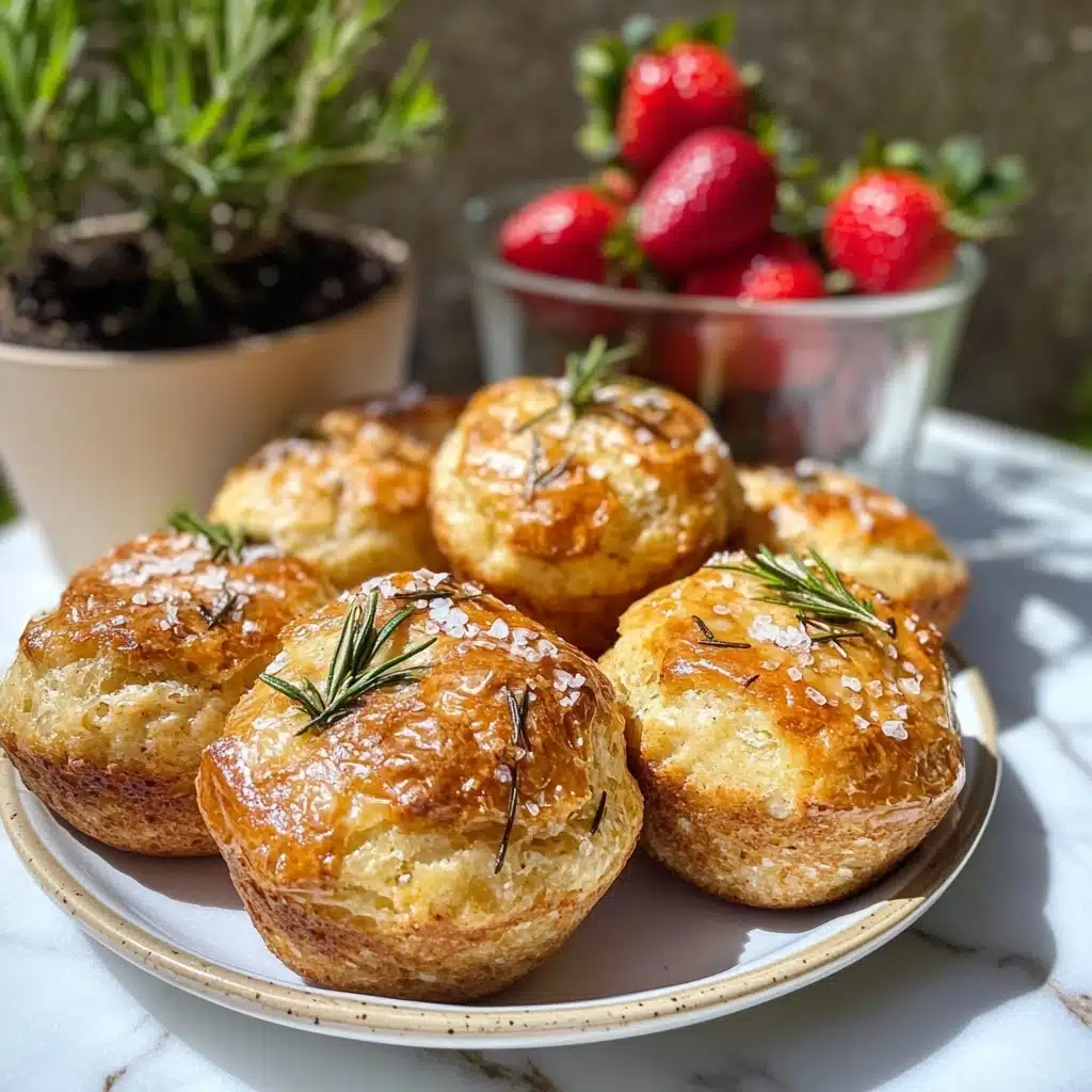 Salted Rosemary Sourdough Focaccia Muffins Recipe - Recipe Image