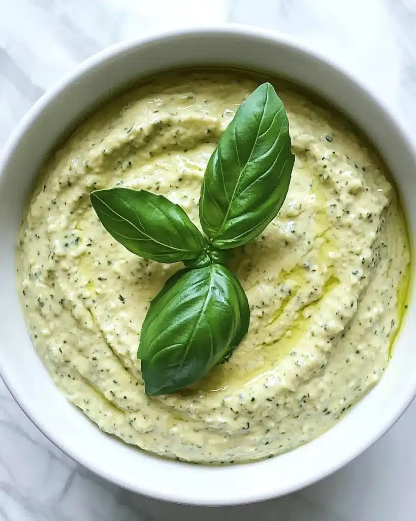 Lemon Basil Hummus Recipe