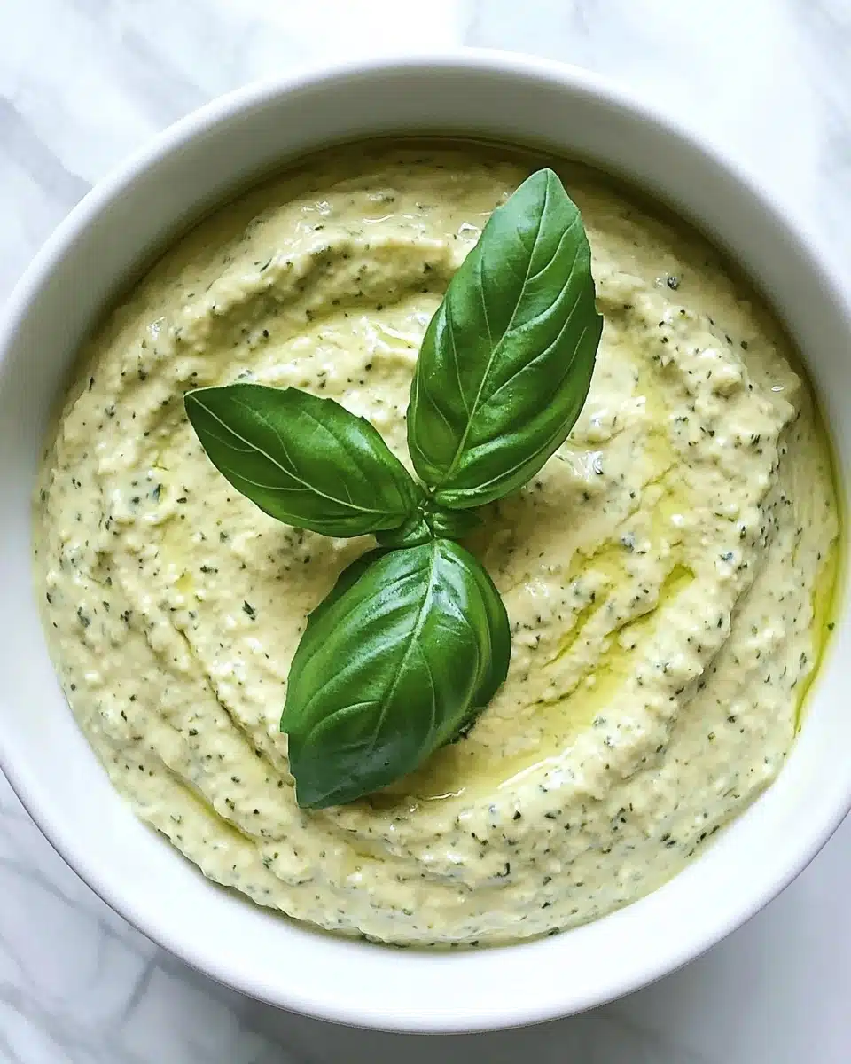 Lemon Basil Hummus Recipe
