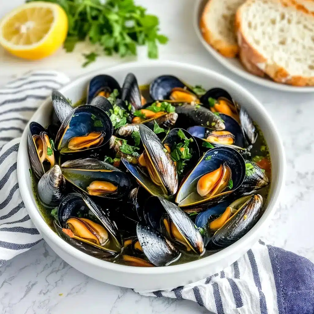 Garlic Butter Mussels Recipe - Recipe Image