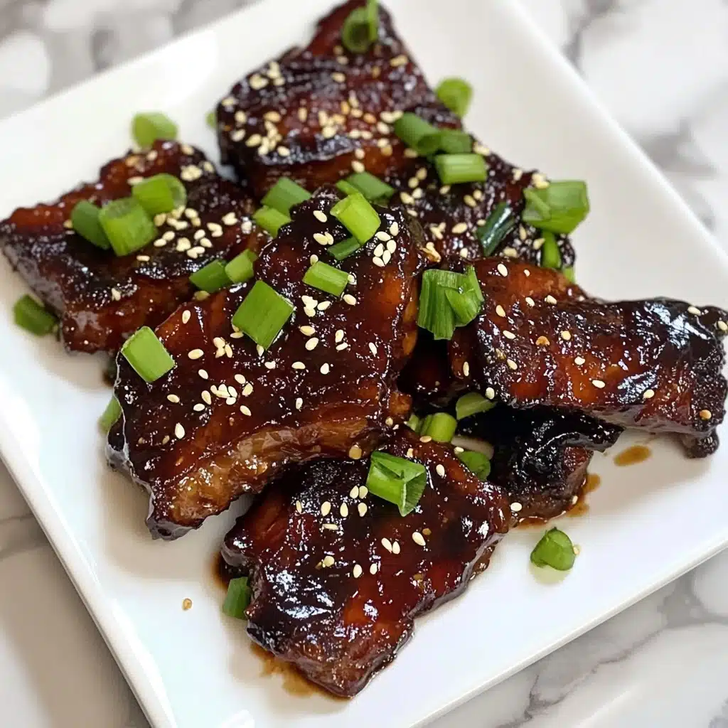 Korean Gochujang Sticky Boneless Beef Short Ribs Recipe - Recipe Image