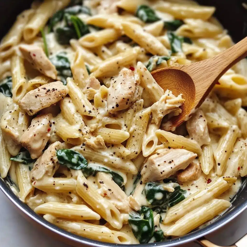 One Pot Creamy Pesto Chicken Pasta Recipe - Recipe Image