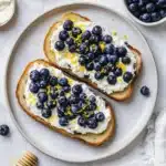 Lemon Blueberry Ricotta Toast With Honey Recipe