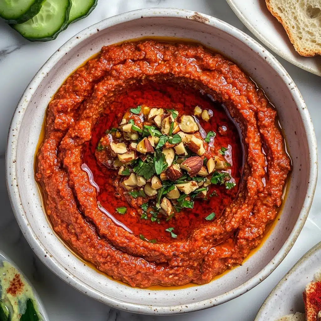 Muhammara (Syrian Roasted Red Pepper Walnut Dip) Recipe - Recipe Image