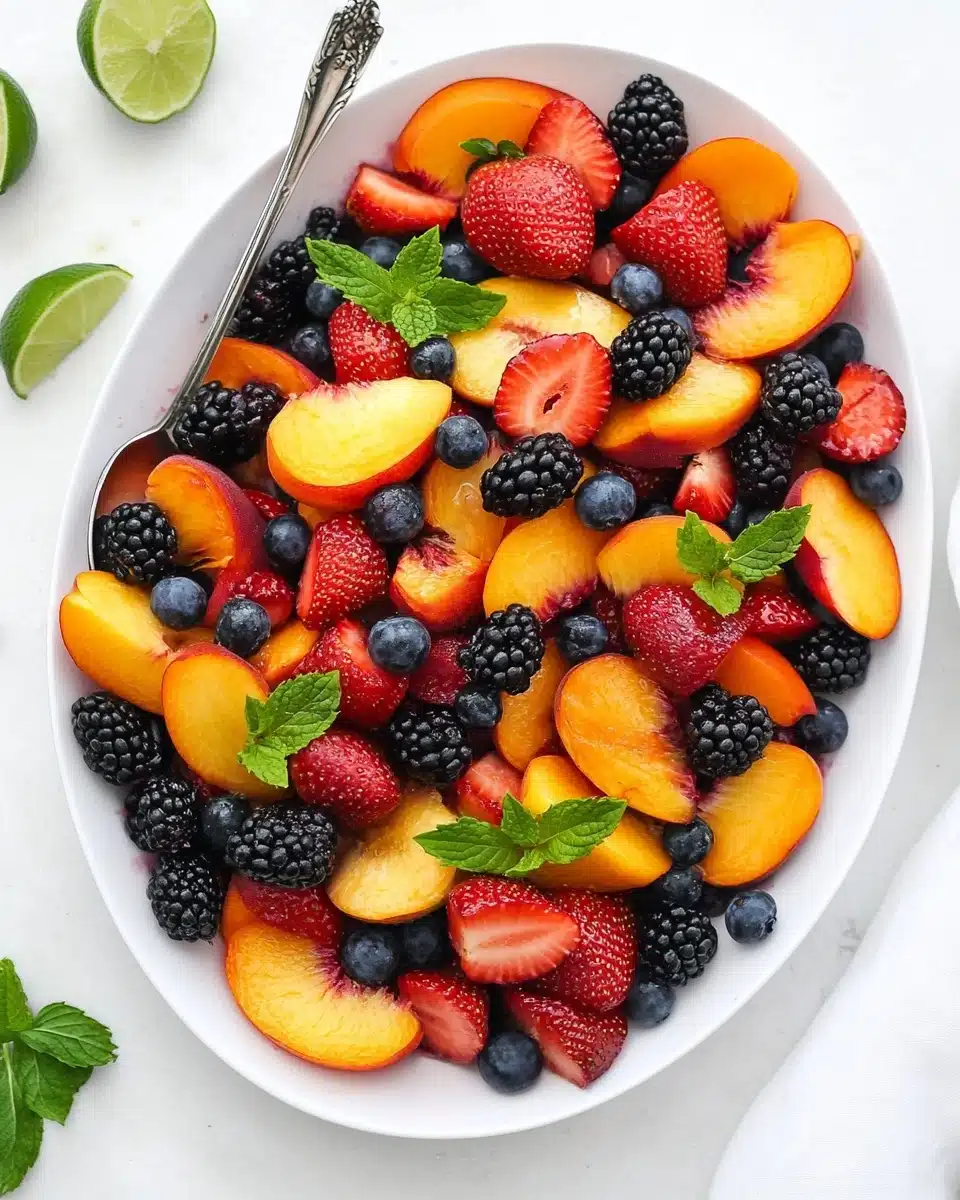 Peach Berry Fruit Salad Recipe