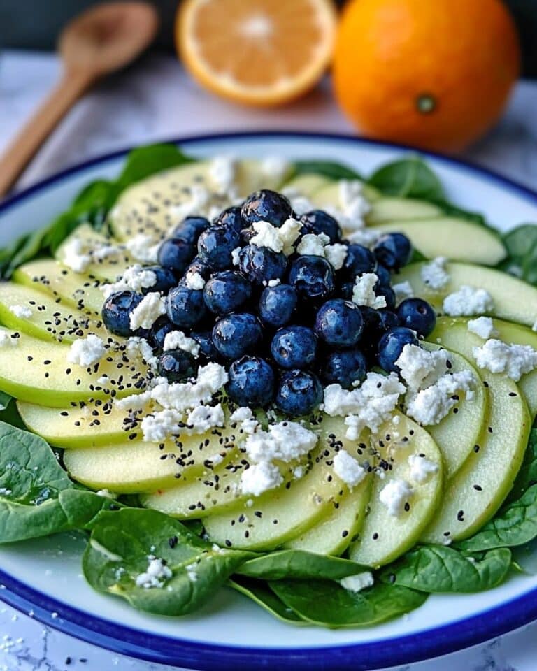 Blueberry Spinach Salad with Homemade Orange Poppy Seed Dressing Recipe