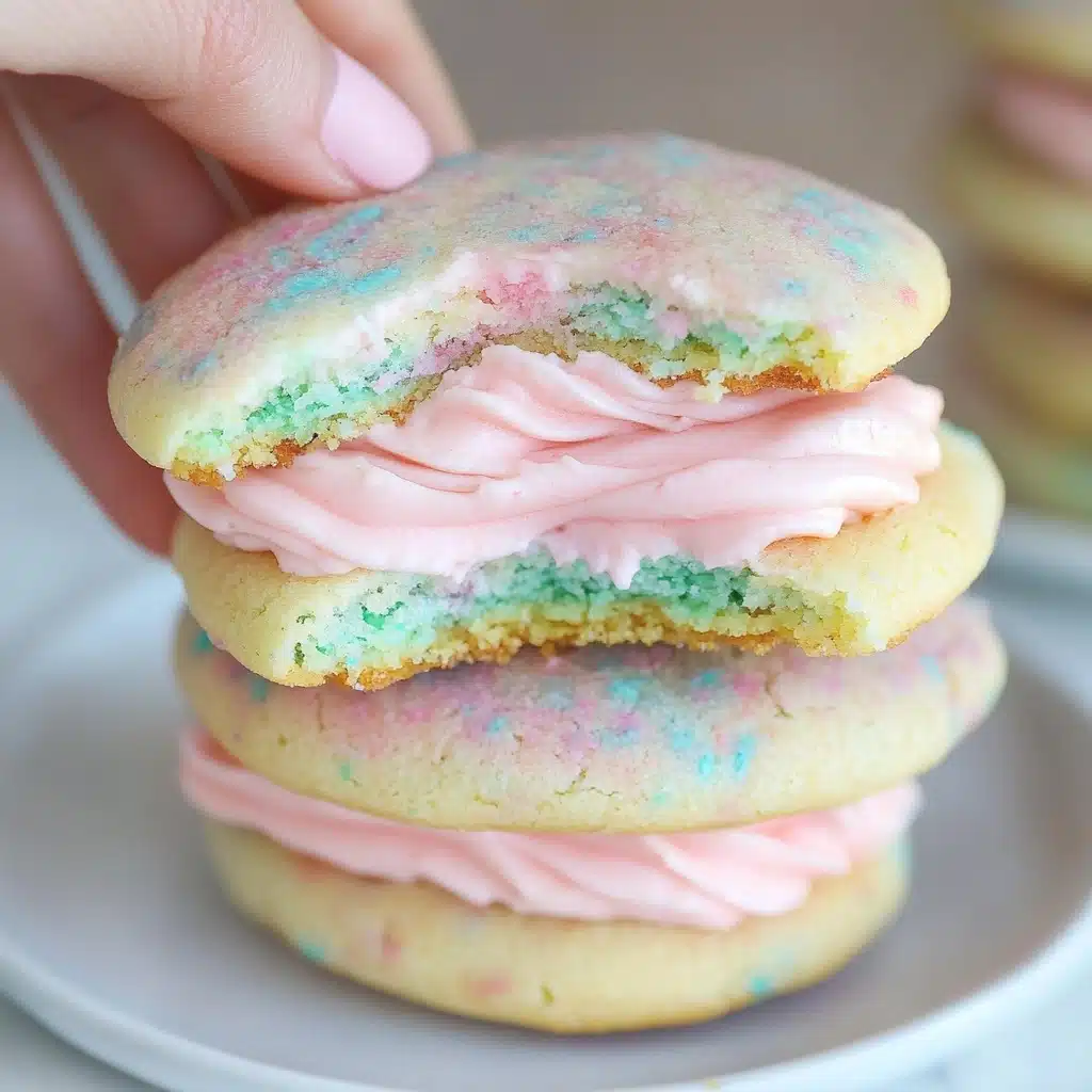Cotton Candy Cookie Sandwiches Recipe - Recipe Image