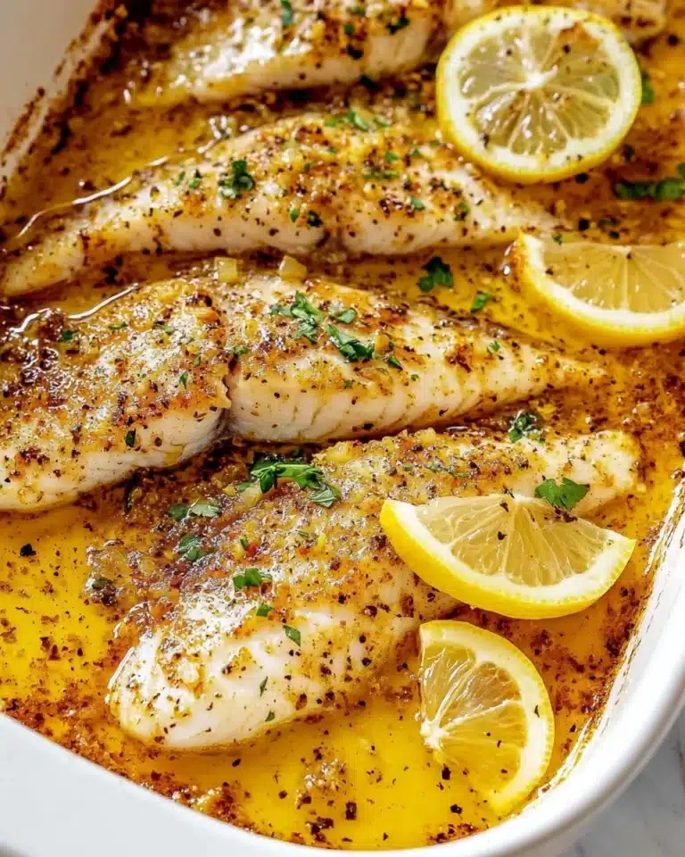 GARLIC BUTTER OVEN BAKED TILAPIA Recipe