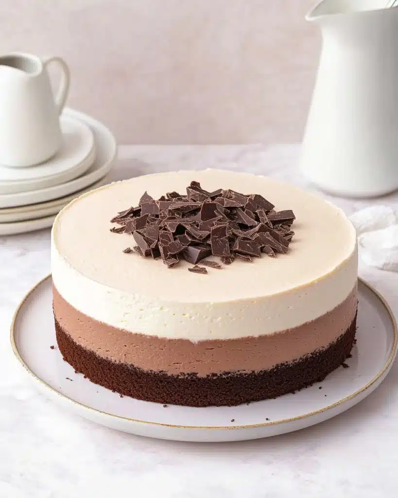 Triple Chocolate Mousse Cake Recipe