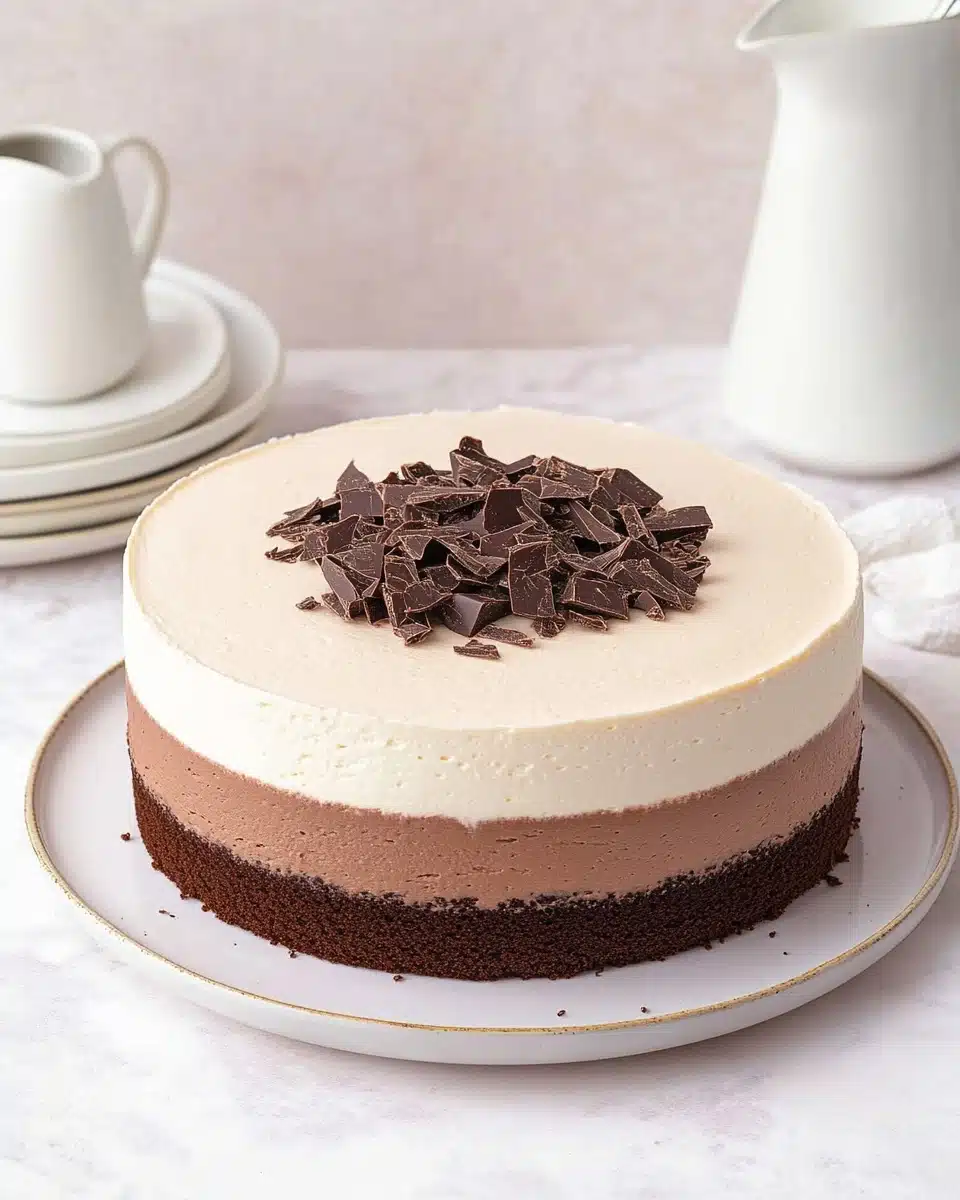 Triple Chocolate Mousse Cake Recipe