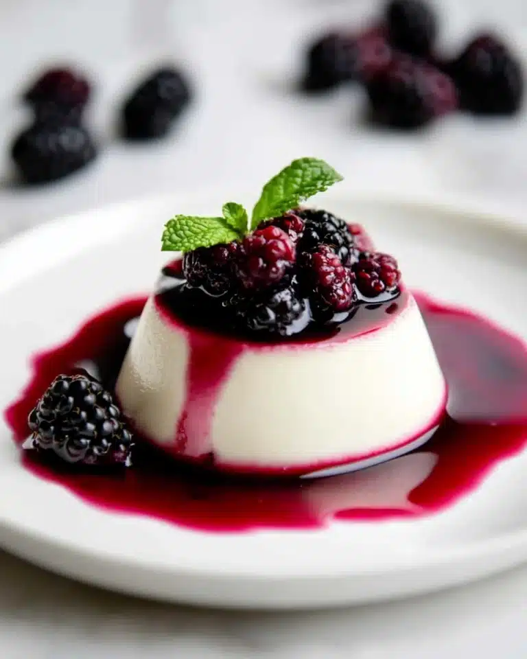 Coconut Lime Panna Cotta with Roasted Berries Recipe
